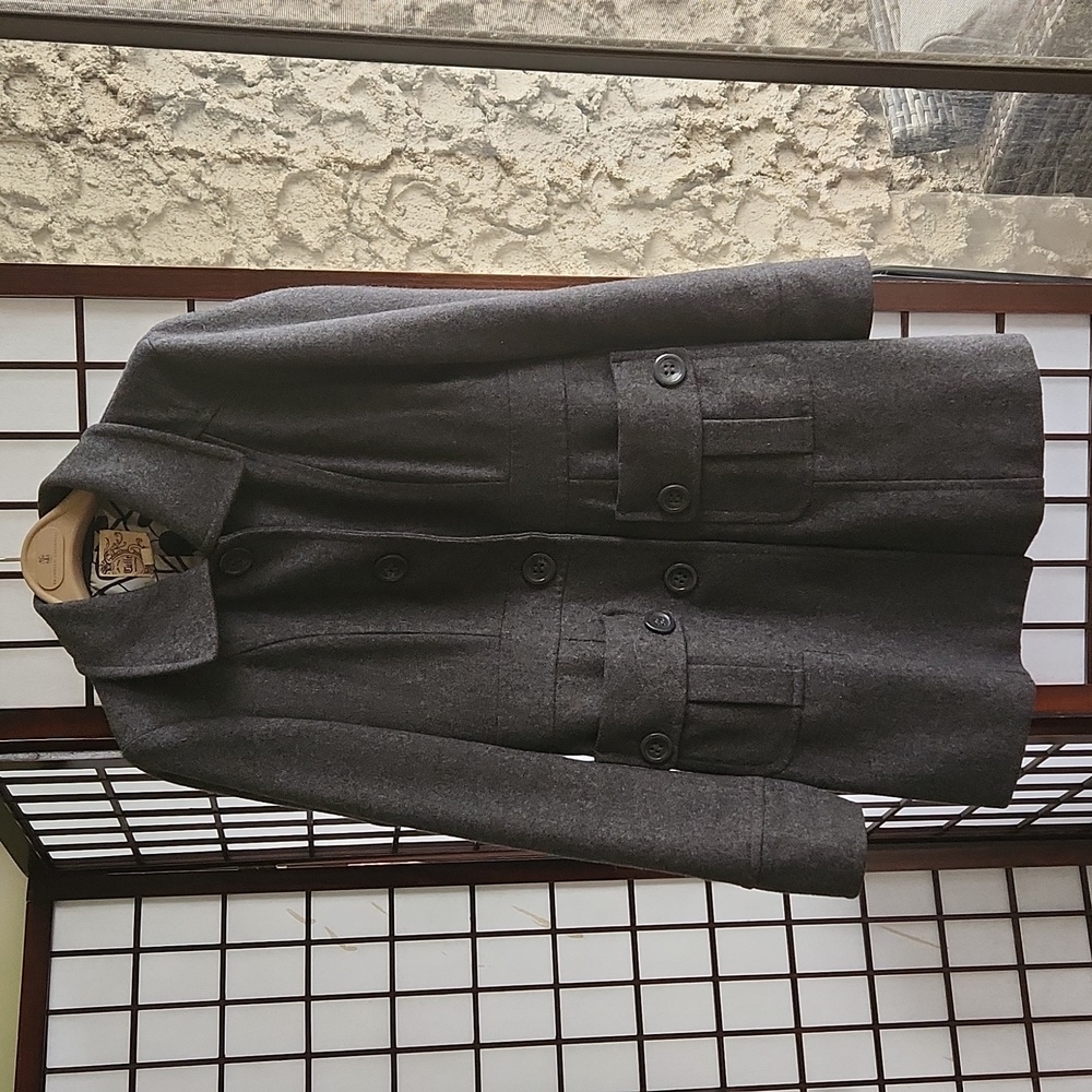 Tulle wool coat